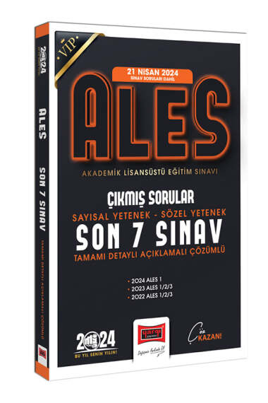 Yargı Yayınları 2024 ALES Son 7 Sınav Çıkmış Sorular (21 Nisan 2024 Sınavı Dahil) - 1