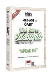 Yargı Yayınları 2025 MEB-AGS ÖABT Türk Dili ve Edebiyatı Öğretmenliği Yaprak Test - Yargı Yayınları