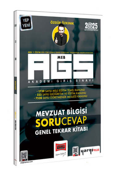 Yargı Yayınları 2025 MEB-AGS Mevzuat Bilgisi Soru-Cevap Genel Tekrar Kitabı (Özgür Özkınık) - 1