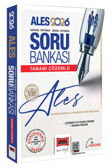 Yargı Yayınları 2026 ALES VIP Sayısal-Sözel Yetenek Tamamı Çözümlü Soru Bankası - 1