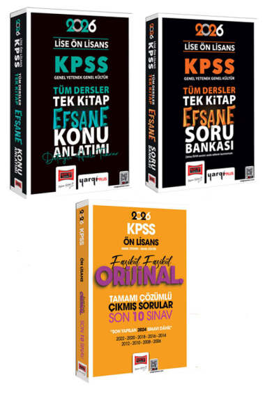 Yargı Yayınları 2026 KPSS Lise Ön Lisans GK-GY Tüm Dersler Konu - Soru - Ön Lisans Fasikül 10 Sınav Çıkmış Sorular Seti - 1