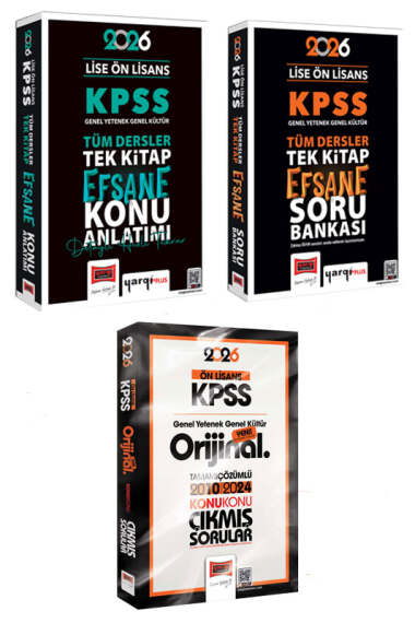 Yargı Yayınları 2026 KPSS Lise Ön Lisans GK-GY Tüm Dersler Konu - Soru - Ön Lisans Çıkmış Sorular Seti - 1