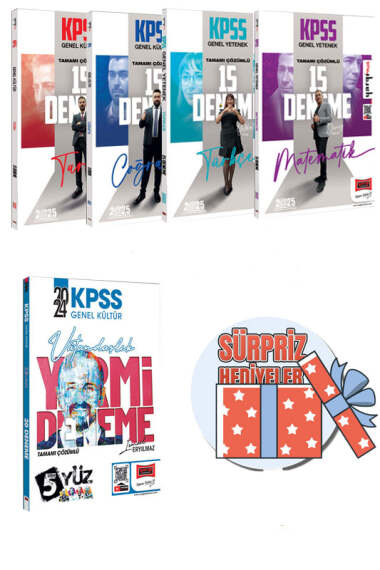 Yargı Yayınları 2025 KPSS GK-GY Tüm Dersler Deneme Seti (5 Kitap) - 1