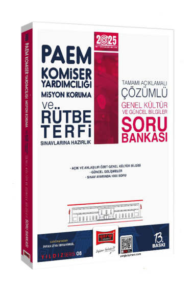 Yargı Yayınları 2025 PAEM Komiser Yardımcılığı Misyon Koruma ve Rütbe Terfi Sınavlarına Hazırlık Genel Kültür Güncel Bilgiler Soru Bankası - 1