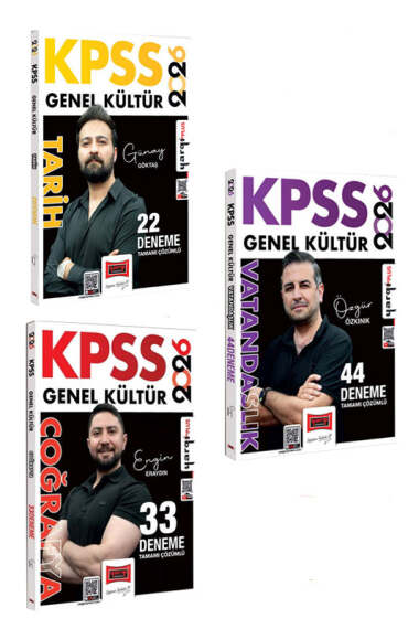 Yargı Yayınları 2026 KPSS Genel Kültür Tamamı Çözümlü Tarih-Coğrafya-Vatandaşlık Deneme Seti (3 Kitap) - 1