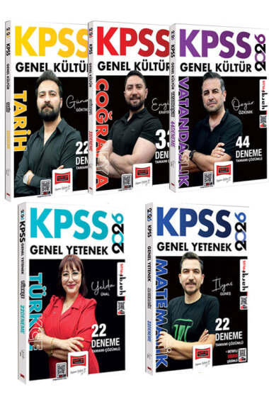 Yargı Yayınları 2026 KPSS GK-GY Tüm Dersler Tamamı Çözümlü Deneme Seti (5 Kitap) - 1