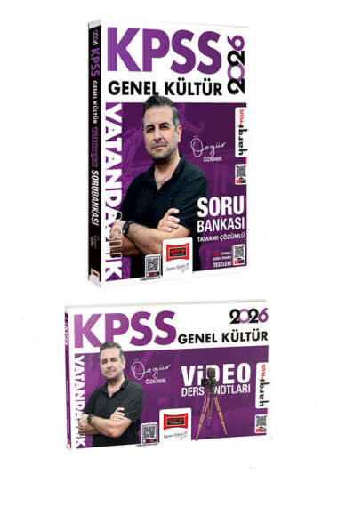 Yargı Yayınları 2026 KPSS Genel Kültür Vatandaşlık Soru Bankası ve Video Ders Notları Seti (Özgür Özkınık) - 1