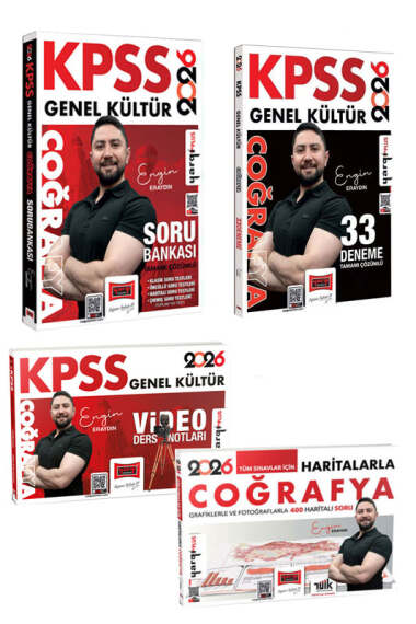 Yargı Yayınları 2026 KPSS Genel Kültür Coğrafya Soru - Deneme - Video Ders - Harita Seti (Engin Eraydın) - 1