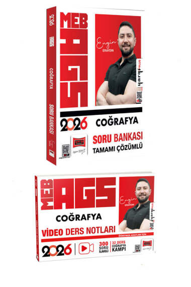 Yargı Yayınları 2026 MEB-AGS Öğretmen Adayları İçin Coğrafya Soru Bankası ve Video Ders Notları Seti (Engin Eraydın) - 1
