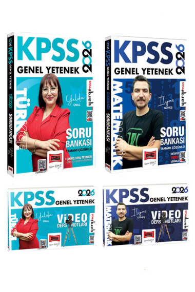 Yargı Yayınları 2026 KPSS Genel Yetenek Türkçe-Matematik Soru ve Video Ders Notu Seti (4 Kitap) - 1