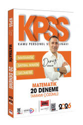 Yargı Yayınları 2026 KPSS Tamamı Çözümlü Matematik 20 Deneme (Deniz Atalay) - Yargı Yayınları