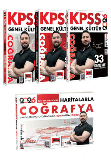 Yargı Yayınları 2026 KPSS Genel Kültür Coğrafya Konu - Soru - Deneme - Harita Seti (Engin Eraydın) - 1
