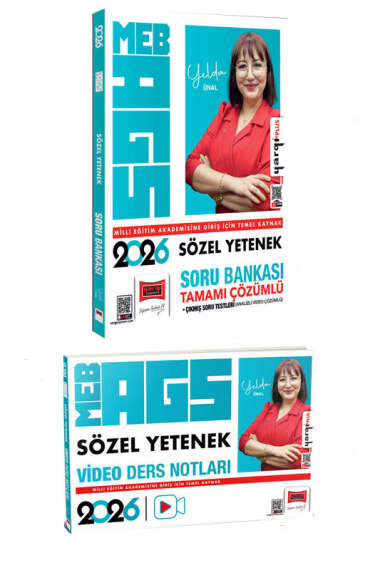 Yargı Yayınları 2026 MEB-AGS Sözel Yetenek Soru Bankası ve Video Ders Notları Seti (Yelda Ünal) - 1