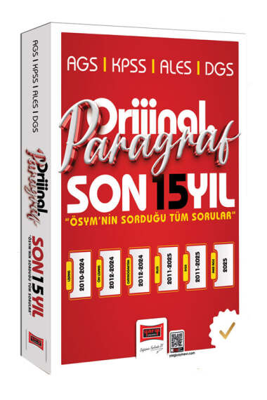 Yargı Yayınları 2026 KPSS AGS ALES DGS Orijinal Paragraf 15 Yıl Çıkmış Sorular - 1