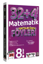 Yargı Ders Arkadaşım 8.Sınıf Matematik 32+4 Haftalık Ödev Föyleri - Yargı Yayınları