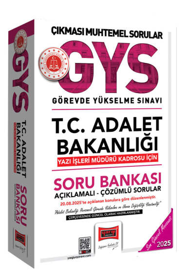 Yargı Yayınları 2025 T.C Adalet Bakanlığı Yazı İşleri Müdürü Kadrosu İçin Soru Bankası (Güncel Baskı) - 1