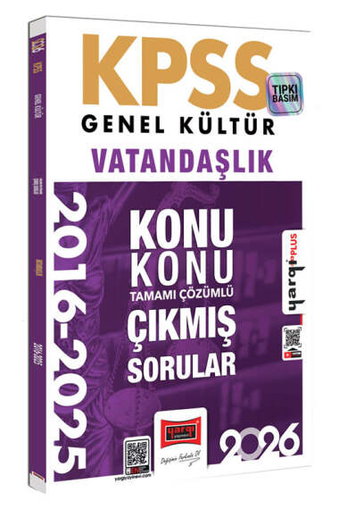 Yargı Yayınları 2026 KPSS Genel Kültür Vatandaşlık 2016-2026 Konu Konu Tamamı Çözümlü Çıkmış Sorular - 1