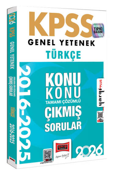 Yargı Yayınları 2026 KPSS Genel Yetenek Türkçe 2016-2026 Konu Konu Tamamı Çözümlü Çıkmış Sorular - 1