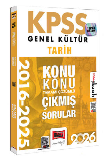 Yargı Yayınları 2026 KPSS Genel Kültür Tarih 2016-2026 Konu Konu Tamamı Çözümlü Çıkmış Sorular - 1