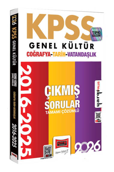 Yargı Yayınları 2026 KPSS Genel Kültür Tarih-Coğrafya-Vatandaşlık 2016-2026 Konu Konu Tamamı Çözümlü Çıkmış Sorular - 1