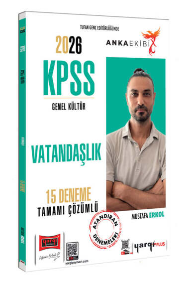 Yargı Yayınları 2026 KPSS Anka Ekibi Genel Kültür Tamamı Çözümlü Vatandaşlık 15 Deneme (Mustafa Erkol) - 1