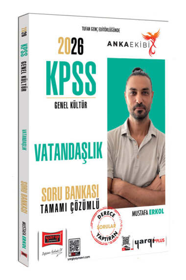Yargı Yayınları 2026 KPSS Genel Kültür Vatandaşlık Tamamı Çözümlü Soru Bankası (Mustafa Erkol) - 1