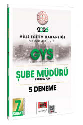 Yargı Yayınları 2026 MEB Personelleri İçin GYS Şube Müdürü Kadrosu İçin 5 Deneme - Yargı Yayınları