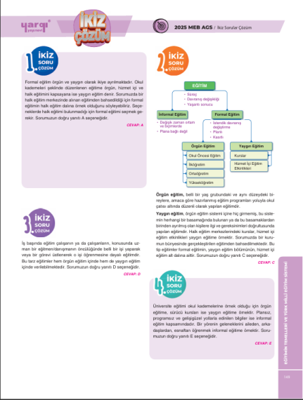 Yargı Yayınları MEB-AGS Tüm Dersler Tamamı Çözümlü Çıkmış ve İkiz Sorular - 4