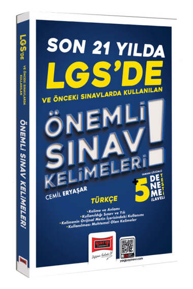 Yargı Yayınları LGSde Son 21 Yılda Çıkan Önemli Türkçe Sınav Kelimeleri - 1
