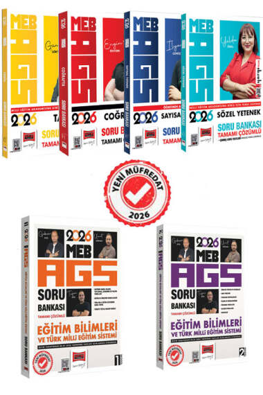 Yargı Yayınları 2026 MEB-AGS - Eğitim Bilimleri Tamamı Çözümlü Soru Bankası Seti 6 Kitap - 1