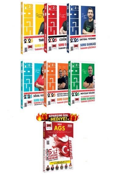Yargı Yayınları 2026 MEB-AGS Tamamı Çözümlü Soru Bankası Seti 6 Kitap - 1