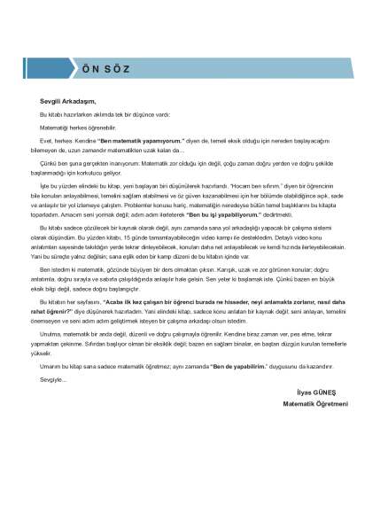 Yargı Yayınları Tüm Adaylar İçin Hocam Ben Matematikte Sıfırım Konu Anlatımlı Soru Bankası - 2