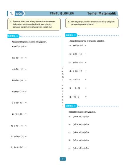 Yargı Yayınları Tüm Adaylar İçin Hocam Ben Matematikte Sıfırım Konu Anlatımlı Soru Bankası - 3