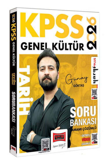 Yargı Yayınları 2026 KPSS Genel Kültür Tamamı Çözümlü Tarih Soru Bankası (Günay Göktaş) - 1