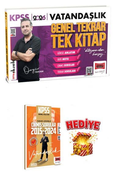 Yargı Yayınları 2026 KPSS Vatandaşlık Genel Tekrar Tek Kitap Özgür Özkınık (Hediyeli) - 1
