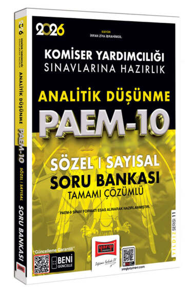 Yargı Yayınları 2026 PAEM Komiser Yardımcılığı Sınavlarına Hazırlık Analitik Düşünme Sözel-Sayısal Soru Bankası - 1