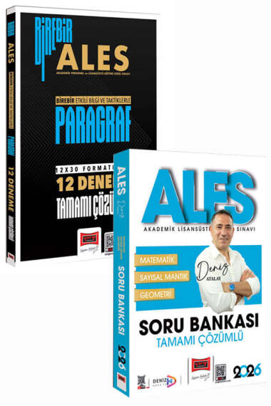 Yargı Yayınları 2026 ALES Tamamı Çözümlü Matematik Soru Bankası ve Paragraf Deneme Seti - 1