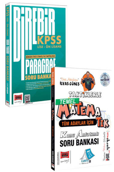 Yargı Yayınları 2026 KPSS Tüm Adaylar Taktiklerle Temel Matematik ve Lise - Ön Lisans Paragraf Soru Bankası Seti - 1