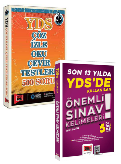 Yargı Yayınları YDS Son 13 Yıl Önemli Sınav Kelimeleri ve Çöz İzle Oku Çevir Testleri 500 Soru İkili Set - 1