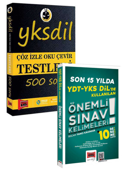 Yargı Yayınları YDT YKS Dilde Son 15 Yıl Önemli Sınav Kelimeleri ve YKSDİL Çöz İzle Oku Çevir Testleri 500 Soru İkili Set - 1