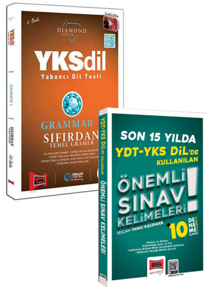 Yargı Yayınları YDT YKS Dilde Son 15 Yıl Önemli Sınav Kelimeleri ve YKSDİL Grammar 1 Sıfırdan Temel Gramer İkili Set - 1