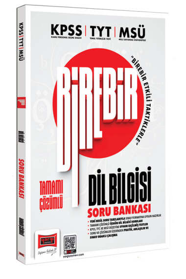 Yargı Yayınları KPSS TYT MSÜ Birebir Tamamı Çözümlü Dil Bilgisi Soru Bankası - 1