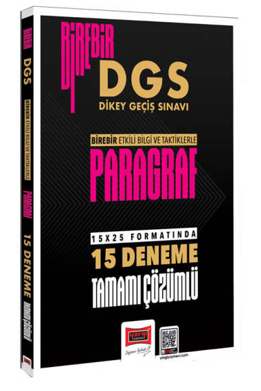 Yargı Yayınları DGS Birebir Tamamı Çözümlü Paragraf 15 Deneme - 1