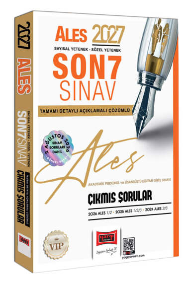 Yargı Yayınları 2027 ALES Sayısal-Sözel Yetenek Son 7 Sınav Tamamı Çözümlü Çıkmış Sorular 2 Ağustos Sınav Soruları Dahil - 1