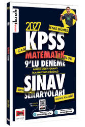 Yargı Yayınları 2027 KPSS Matematik Sınav Senaryoları Tamamı Video Çözümlü 9 Deneme İlyas Güneş - Yargı Yayınları