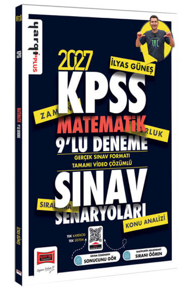 Yargı Yayınları 2027 KPSS Matematik Sınav Senaryoları Tamamı Video Çözümlü 9 Deneme İlyas Güneş - 1