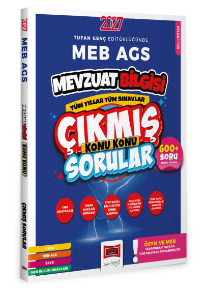 Yargı Yayınları 2027 MEB AGS Mevzuat Bilgisi Tüm Yıllar Tüm Sınavlar Konu Konu Çıkmış Sorular - 1