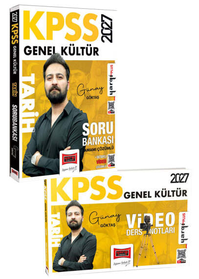 Yargı Yayınları 2027 KPSS Genel Kültür Tarih Tamamı Çözümlü Soru Bankası ve Video Ders Notları Seti - 1