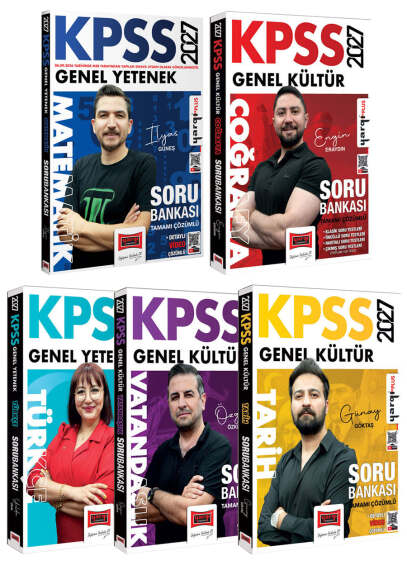 Yargı Yayınları 2027 KPSS Genel Yetenek Genel Kültür Tamamı Çözümlü Soru Bankası Seti - 1