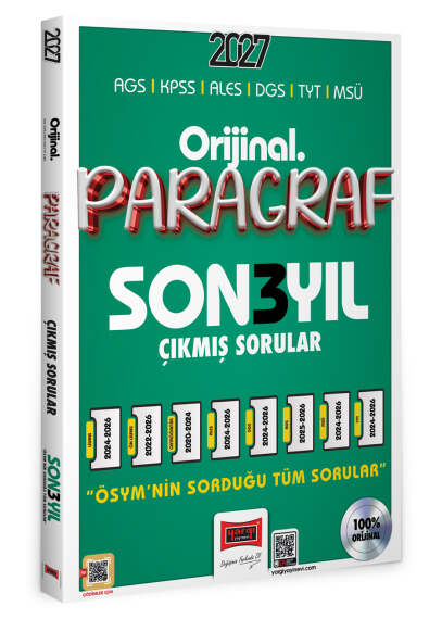 Yargı Yayınları 2027 KPSS AGS ALES DGS TYT MSÜ Orijinal Paragraf Son 3 Yıl Çıkmış Sorular - 1